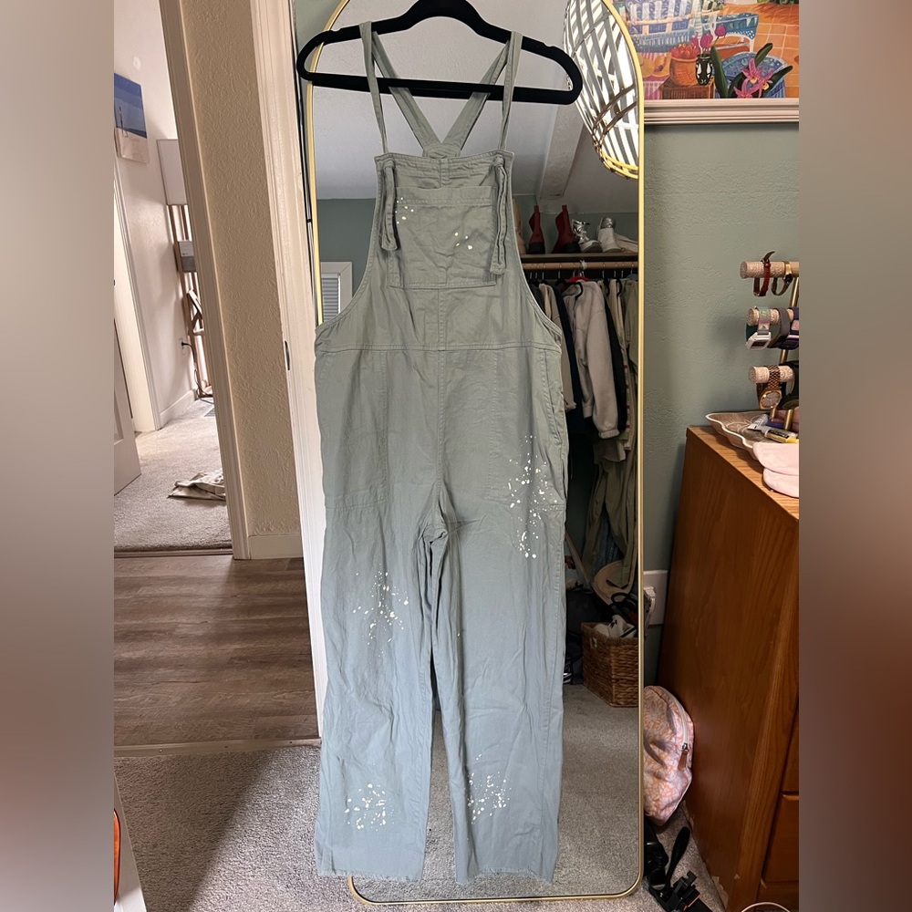 Aerie paint splatter overalls